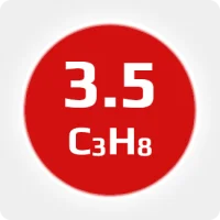 Пропан (C3H8) 3.5 (99,95%) в баллоне 12л (5кг) соединение W21,8х1/14'' (DIN1) (с баллоном)