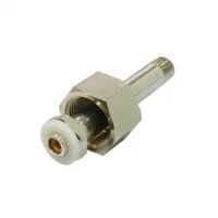 Коннектор баллонный DIN 9 (G3/4) на NPT 1/4'' никелированная латунь.