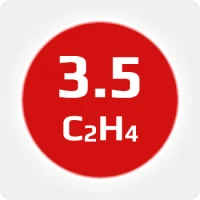 Этилен  (C2H4) 3.5 (99,95%) в баллоне 50л. 16 кг., соединение W21,8х1/14'' LH (DIN 1) (с баллоном) / Ethilene (C2H4) 3.5 (99,95%) in cylinders 50l. 16 kg., connection W21,8х1/14'' LH (DIN 1)