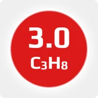 Пропан (C3H8) 3.0 (99,9%) в баллоне 12л (5кг) соединение W21,8х1/14'' LH (DIN1) (с баллоном)