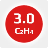 Этилен  (C2H4) 3.0 (99,9%) в баллоне 10л. 2,7 кг., соединение W21,8х1/14'' LH (DIN 1)
