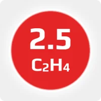 Этилен (C2H4) 2.5 (99,5%) в баллоне 50л. 17 кг., соединение W21,8х1/14'' LH (DIN 1)