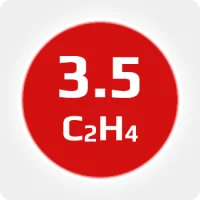 Этилен (C2H4) 3.5 (99,95%) в баллоне 2л. (0,6 кг.), соединение W21,8х1/14'' LH (DIN 1)