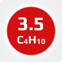 Бутан (C4H10) 3.5 (99,95%) в баллоне 5л (2,5 кг) соединение W21,8х1/14'' LH (DIN 1) (с баллоном)