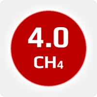 Метан  (CH4) 4.0 (99,99%) в баллоне 40л. 150 бар, соединением W21,8x1-14'' LH (DIN 1)