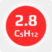 Неопентан (neo-C5H12) 98% в стальном баллоне 5л (2.5 кг),вентиль латунь.